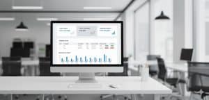 Illustration showing how Udhaar Web helps manage udhaar, sales, and expenses digitally on PC.
