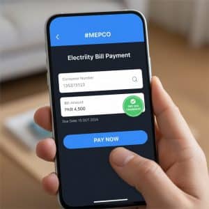 MEPCO bill online payment process on mobile app in Pakistan